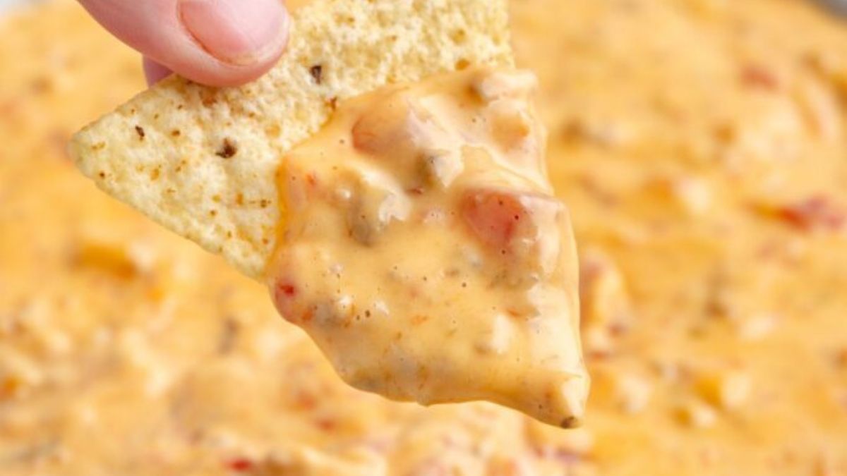 Crockpot Rotel Sausage Dip.