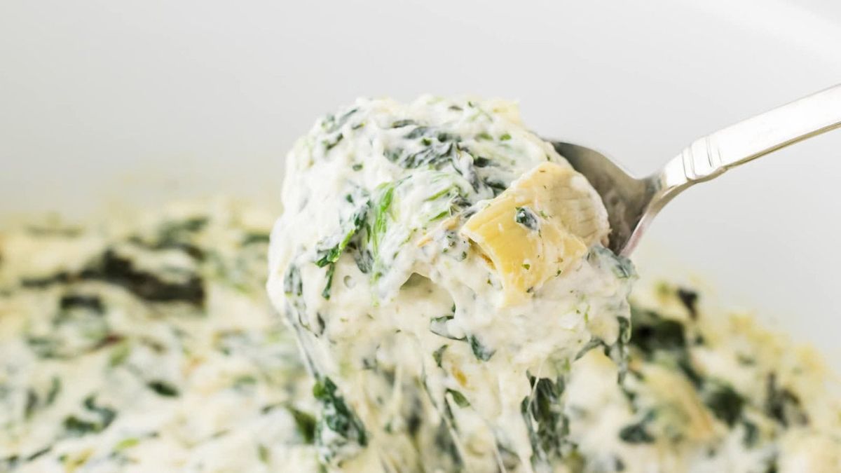 Crockpot Spinach Artichoke Dip.