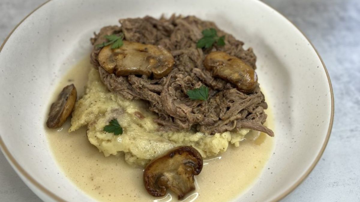Crockpot Tri-Tip and Mash.