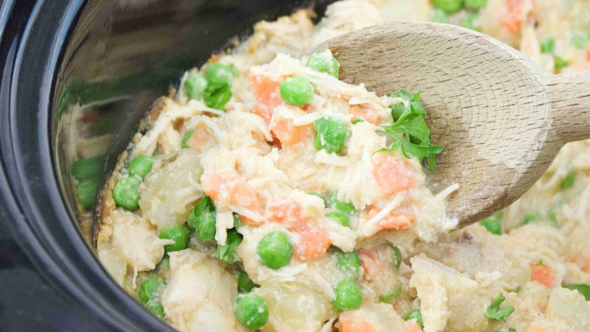 Dairy Free Chicken Pot Pie In The Slow Cooker.