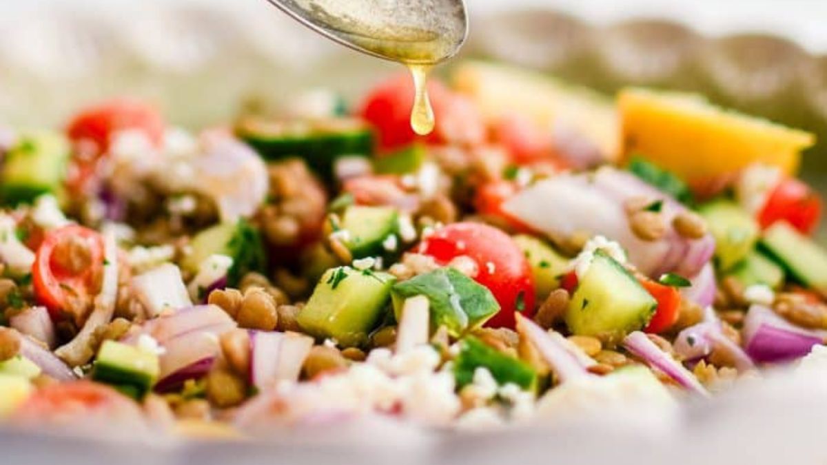 Easy Lentil Salad with Lemon-Dijon Dressing.