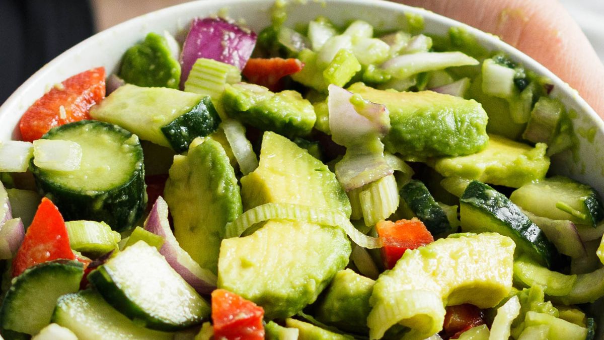 Easy Messy Avocado Summer Salad | Vegan, Keto, Whole30.