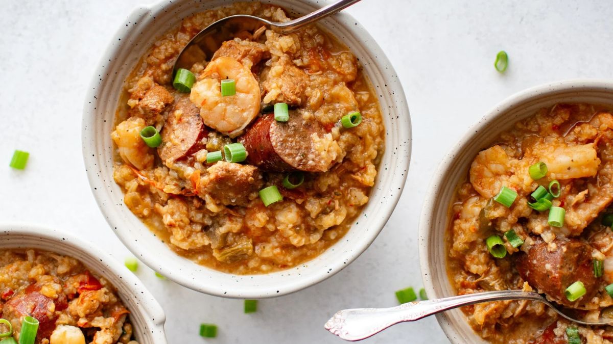 Easy Slow Cooker Jambalaya.
