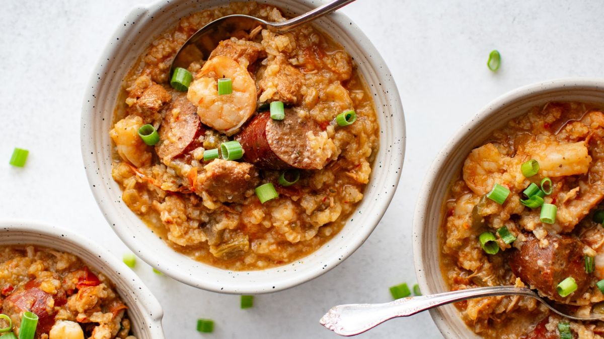 Easy Slow Cooker Jambalaya.
