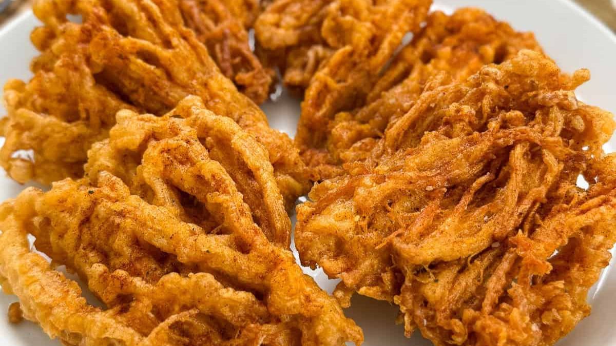 Fried Enoki Mushrooms with Chili Crisp Mayo.