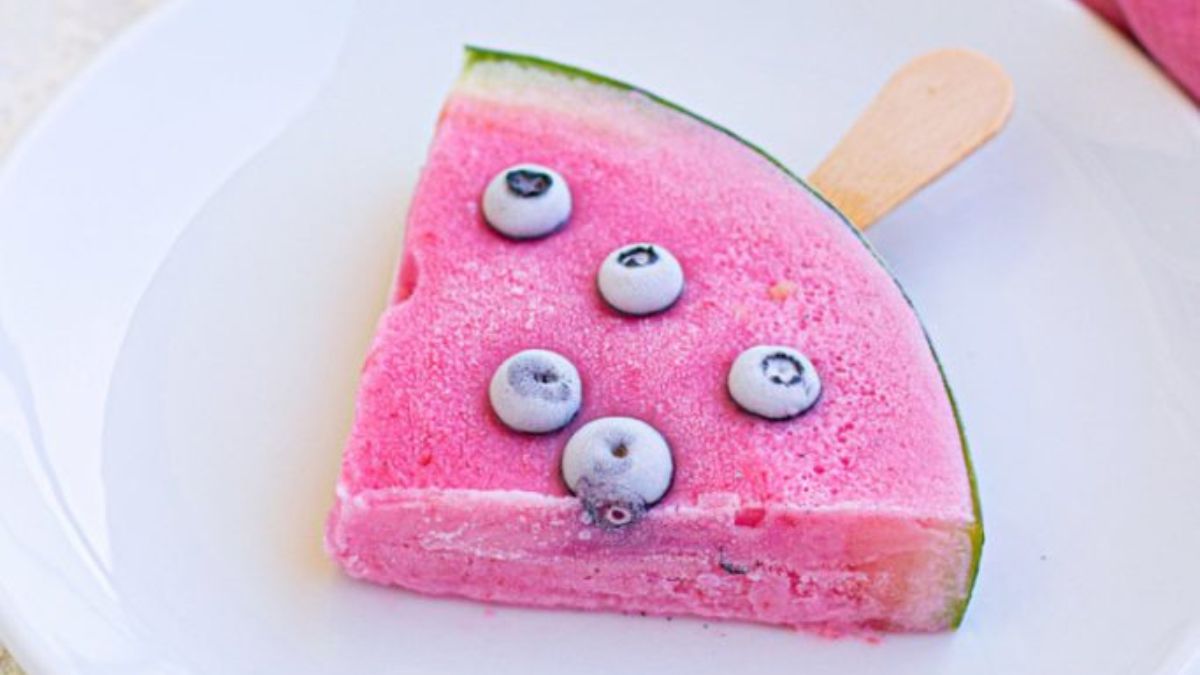Frozen Watermelon Yogurt Bars.