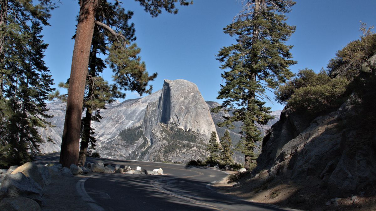 Glacier Point, an overlook with a commanding view of Yosemite Valley, Half Dome, Yosemite Falls, and Yosemite’s high country.