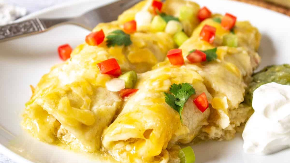 Green Chile Chicken Enchiladas.