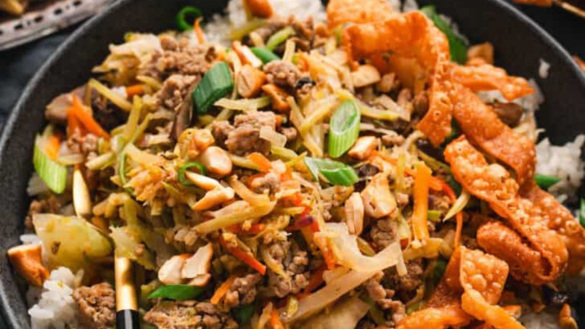 Ground Turkey Egg Roll Bowl.