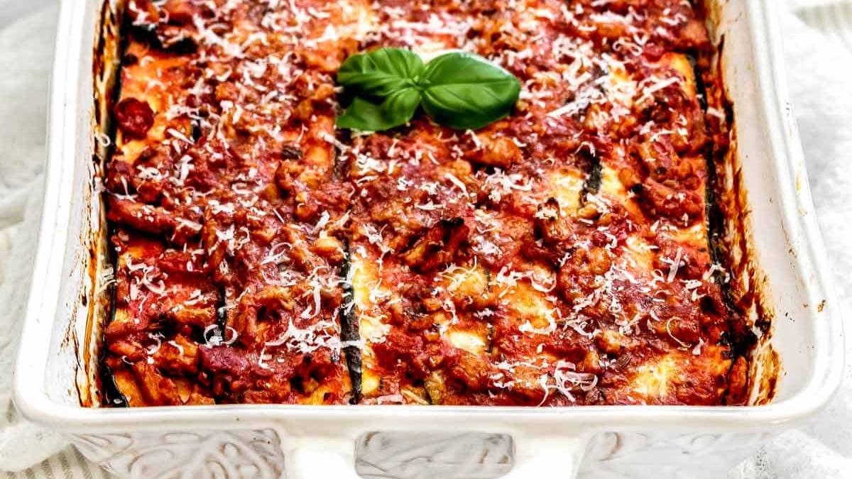 Ground Turkey Zucchini Lasagna Recipe {Low Carb}.