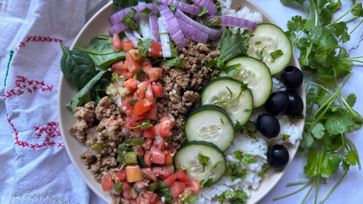 Healthy Turkey Burrito Bowl.