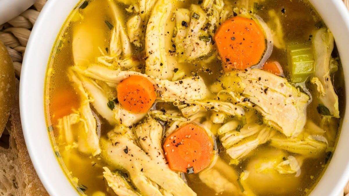 Homemade Chicken Lemon Soup.