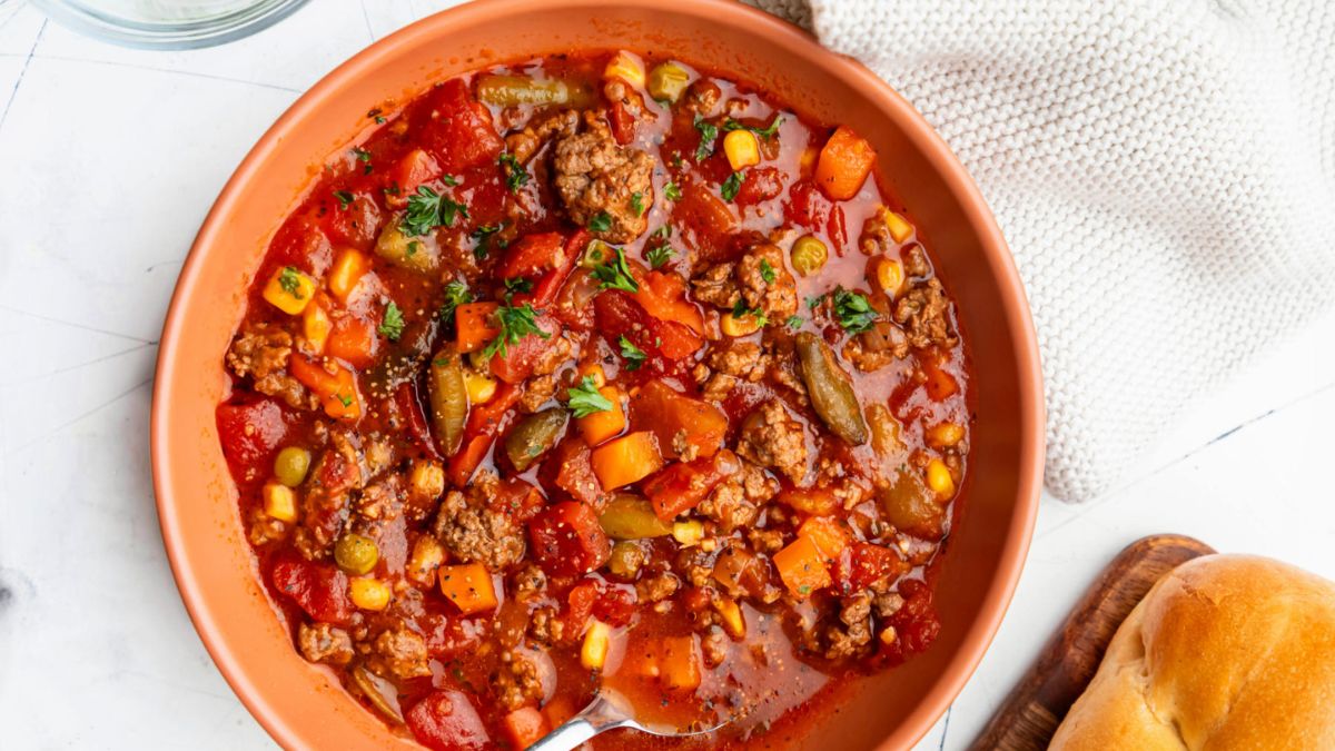 Instant Pot Ground Beef Vegetable Soup.