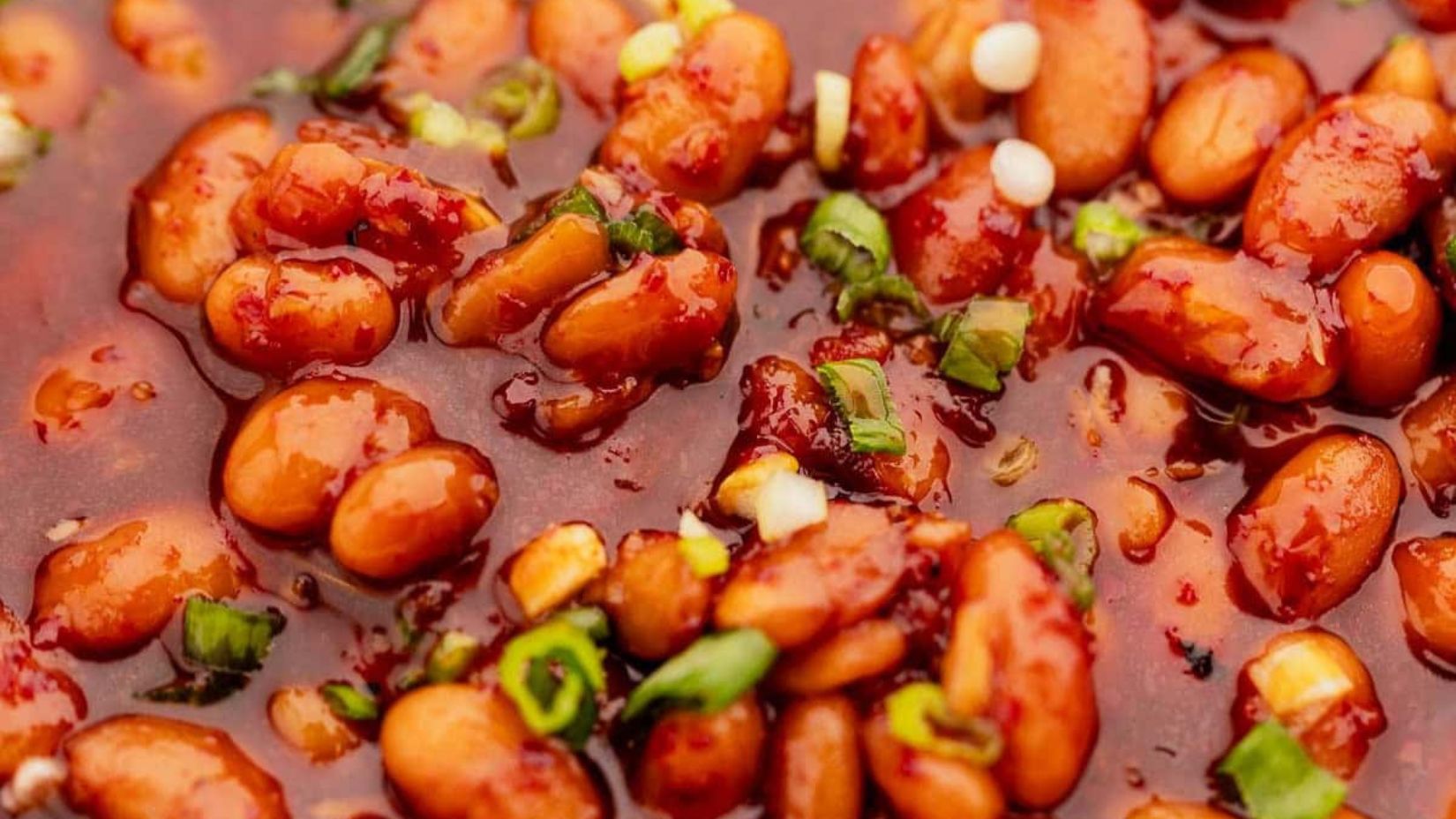 Korean BBQ Baked Beans.