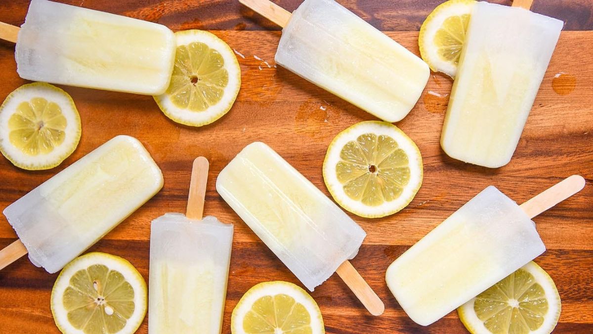 Lemonade Popsicles.