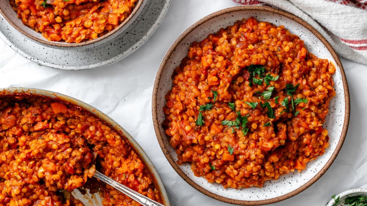 Lentil Bolognese Recipe.