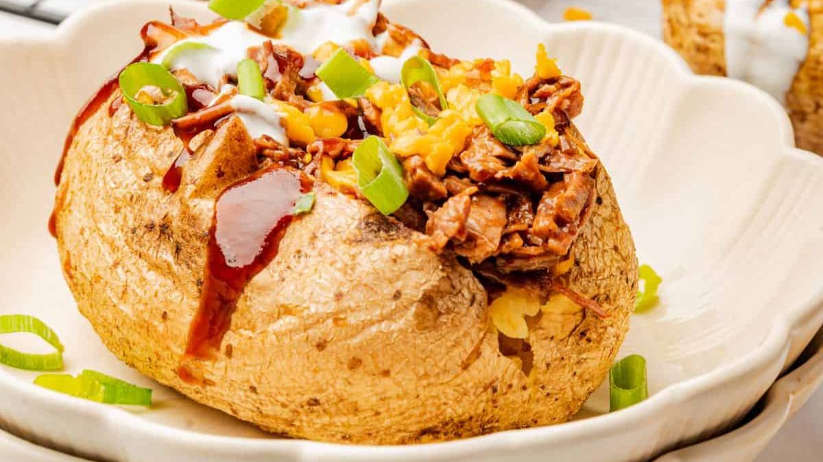 Loaded Baked Potato with Brisket.