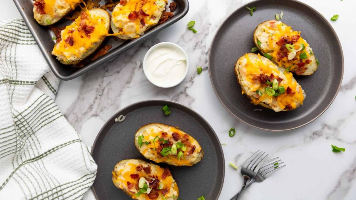 Loaded Twice Baked Potatoes.