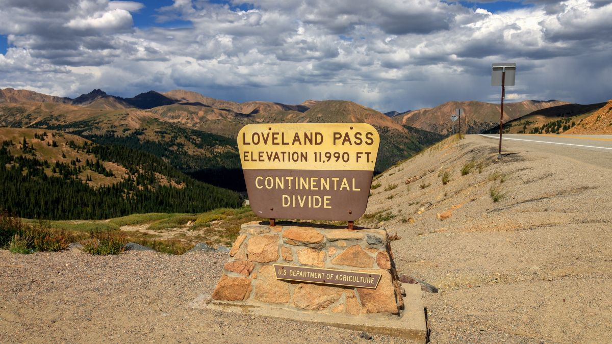 Loveland Pass is a scenic drive that takes you past the Continental Divide through the front range of the Rocky Mountains.