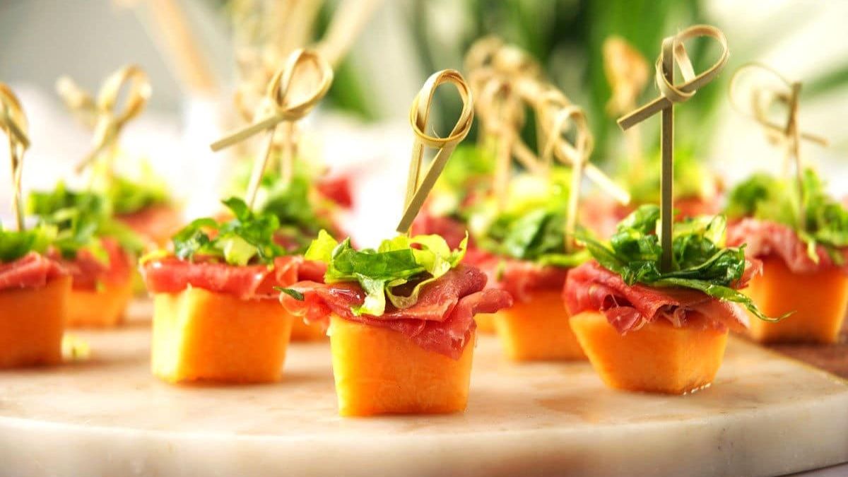 Melon Prosciutto Skewers (Summer Appetizer).