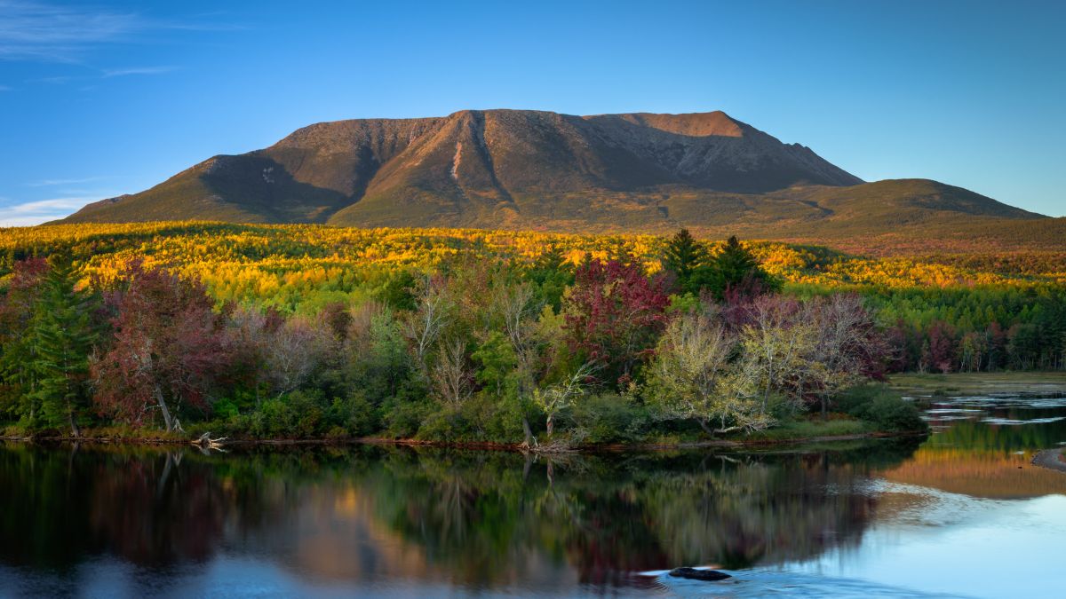 Mount Katahdin in Baxter State Park in Maine.