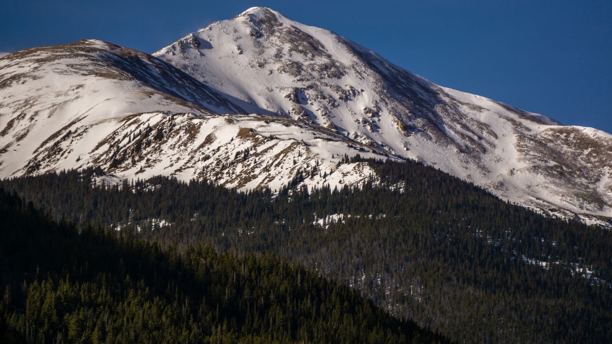 Mount Sniktau in early winter, near Loveland Pass, Colorado.