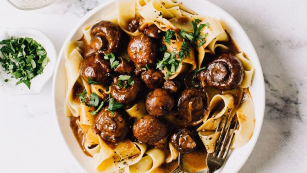 Mushroom Pappardelle.