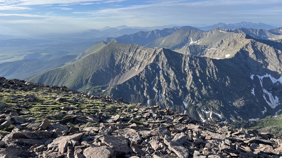Nature and Landscape of Humboldt Peak in the Sangre De Cristo Range of the Rocky Mountains of Colorado United States of America in Summer of 2024..