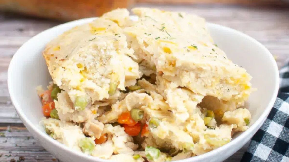 One Pan Chicken Cobbler Casserole.
