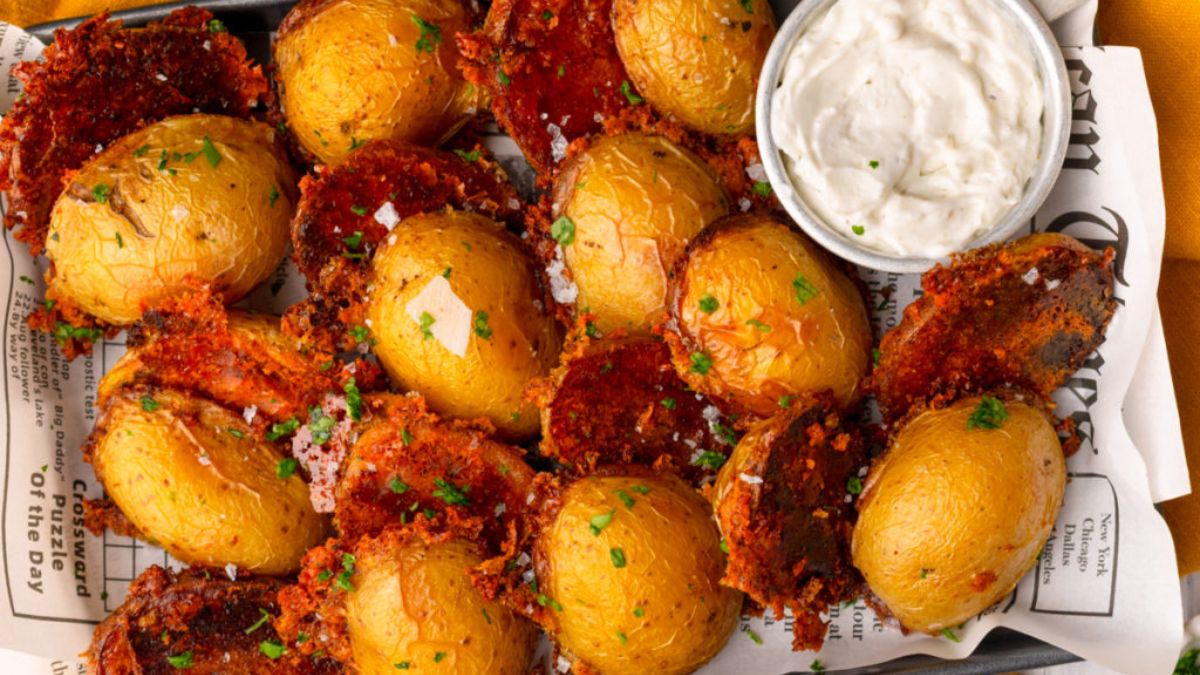 Parmesan Crusted Potatoes.