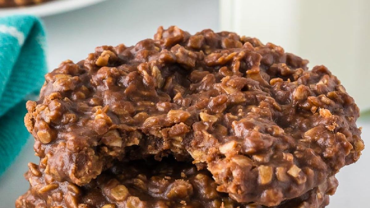 Peanut Butter Chocolate No Bake Cookies.