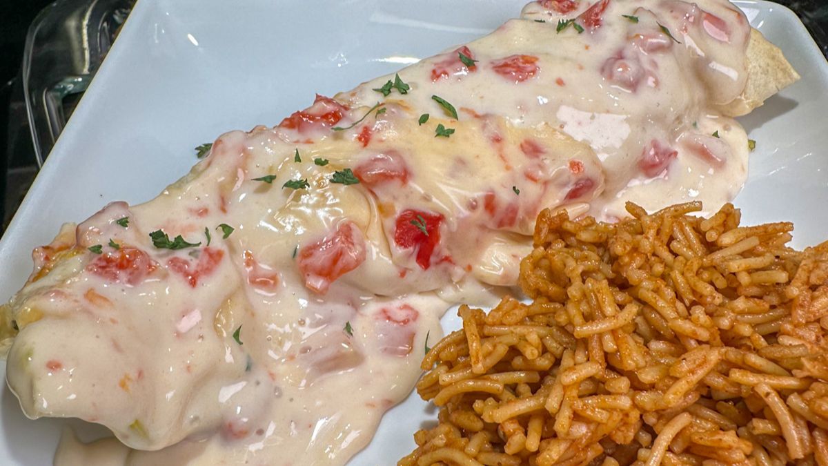 Queso Chicken Enchiladas.