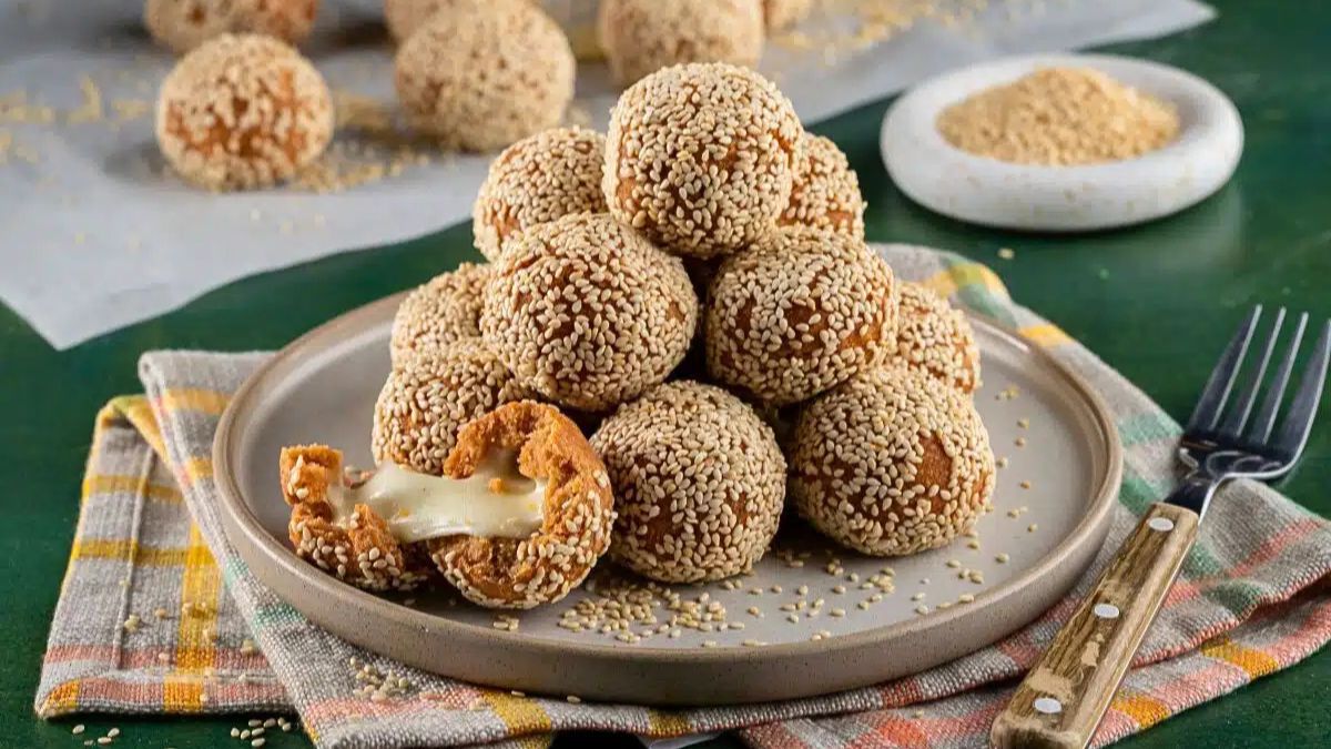 Red Lentil & Mozzarella Croquettes.
