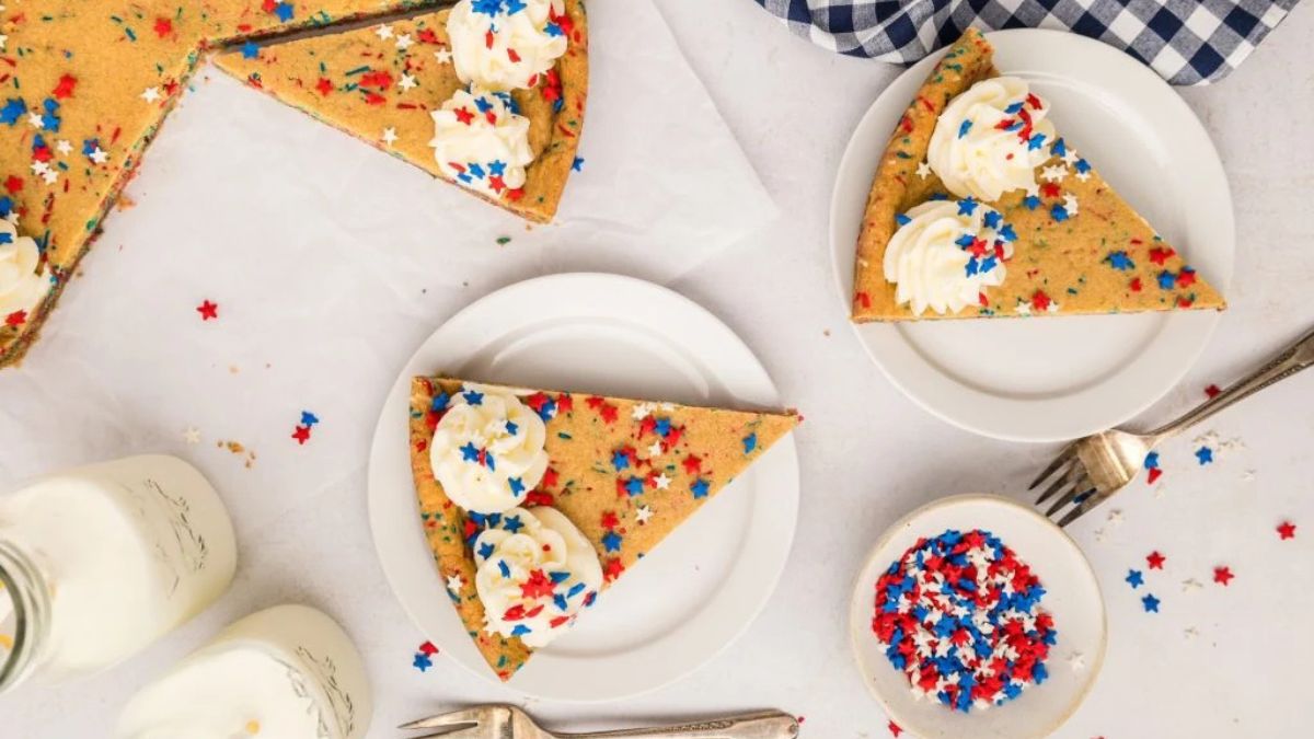 Red White & Blue Cookie Cake.