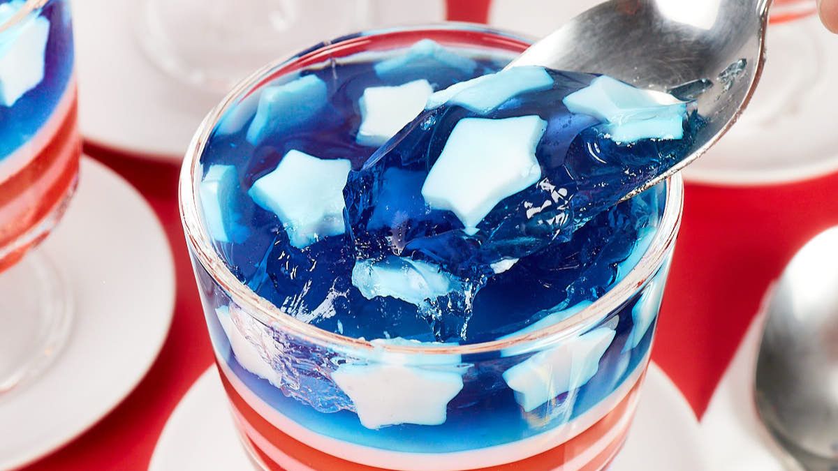 Red White and Blue Jello.