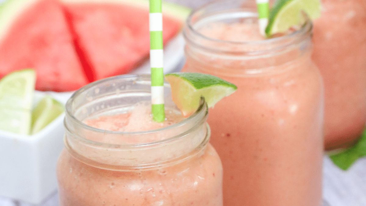 Refreshing Watermelon Mint Smoothie.