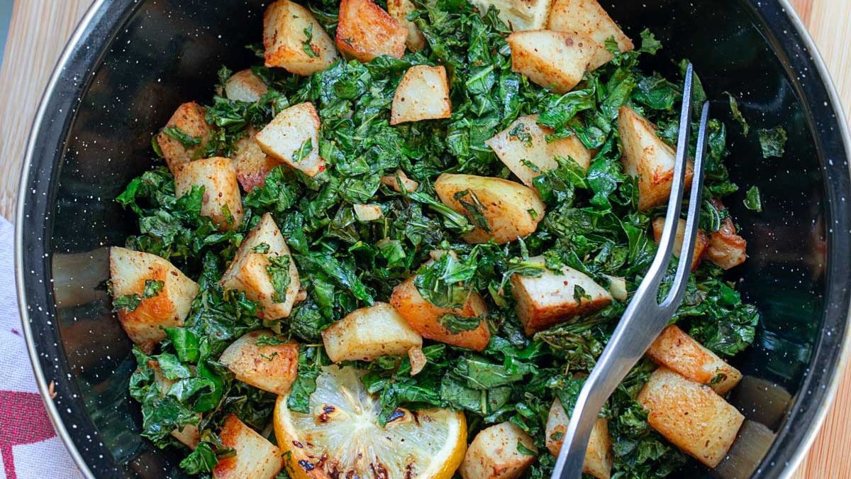 Sauteed Kale and Potatoes Recipe.