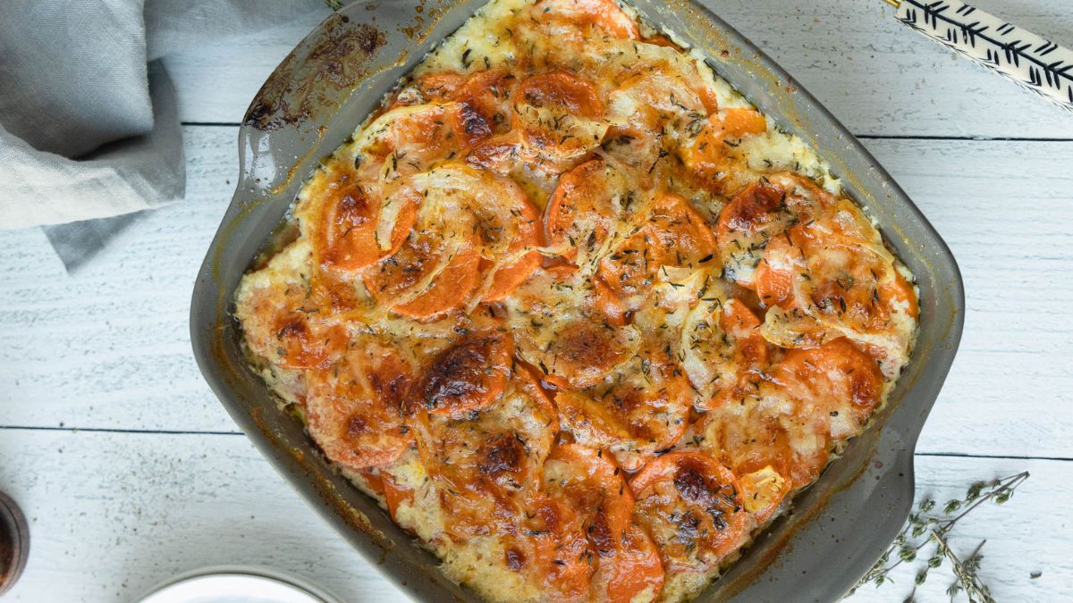 Scalloped Sweet Potatoes (No Roux!).