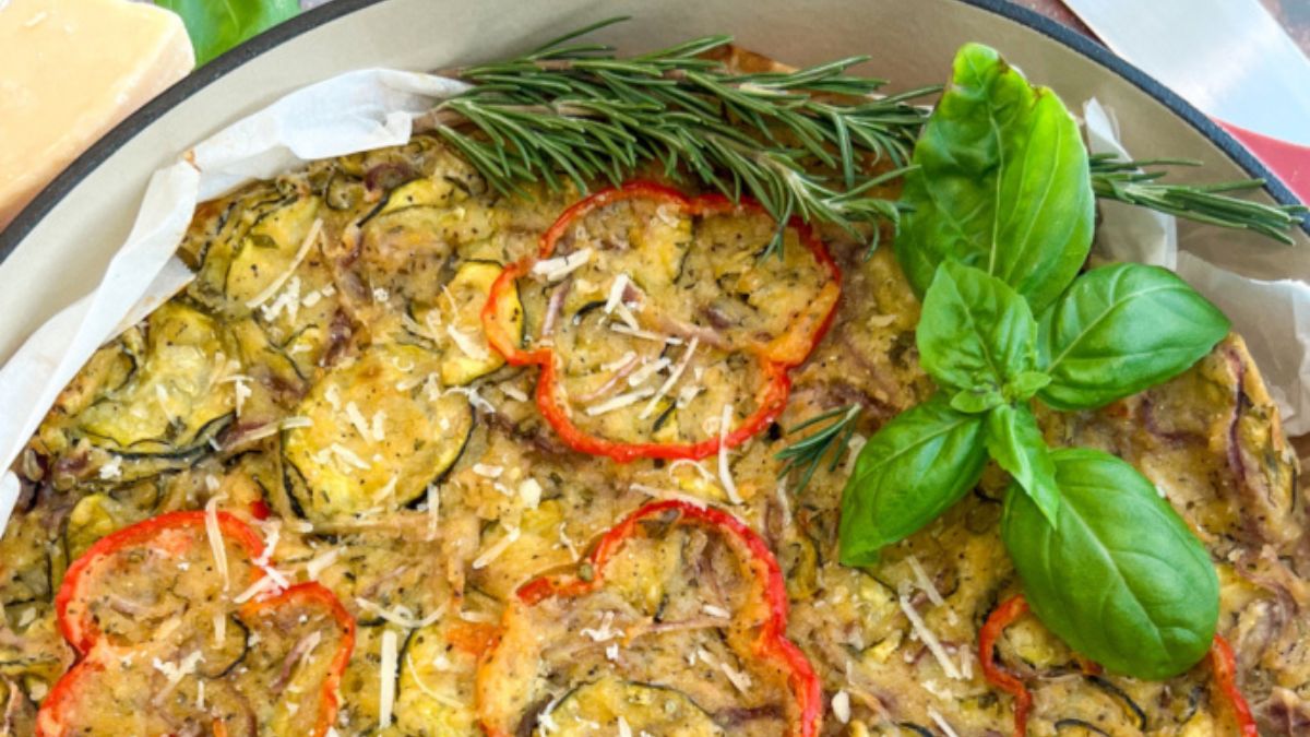 Scarpaccia Italian Zucchini Tart.