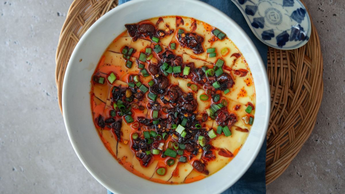 Silky Chinese Steamed Eggs.