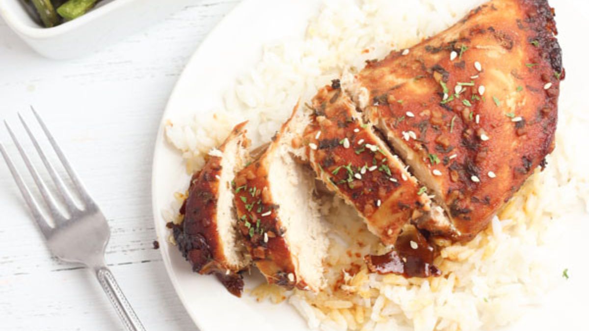 Slow Cooker Brown Sugar Garlic Chicken.