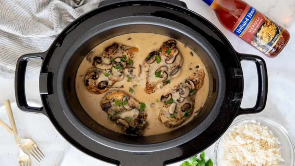 Slow Cooker Chicken Marsala.