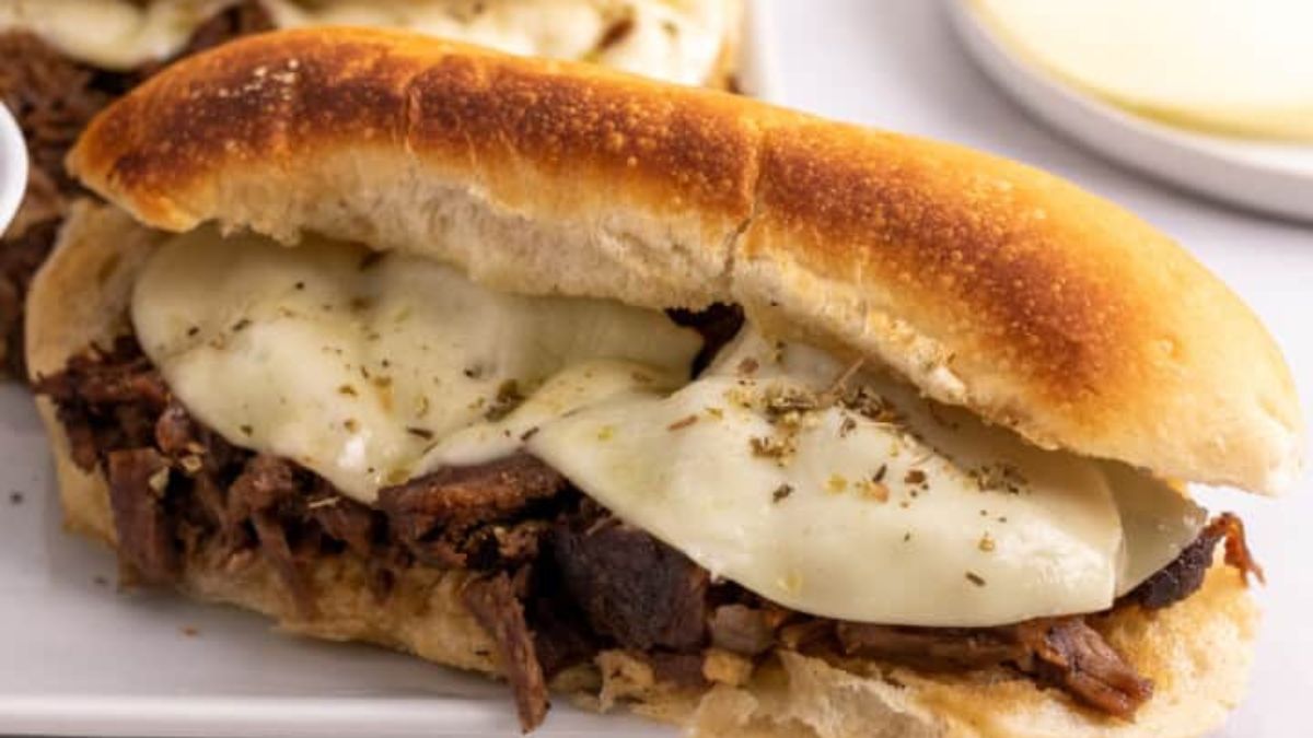 Slow Cooker French Dip Sandwiches.