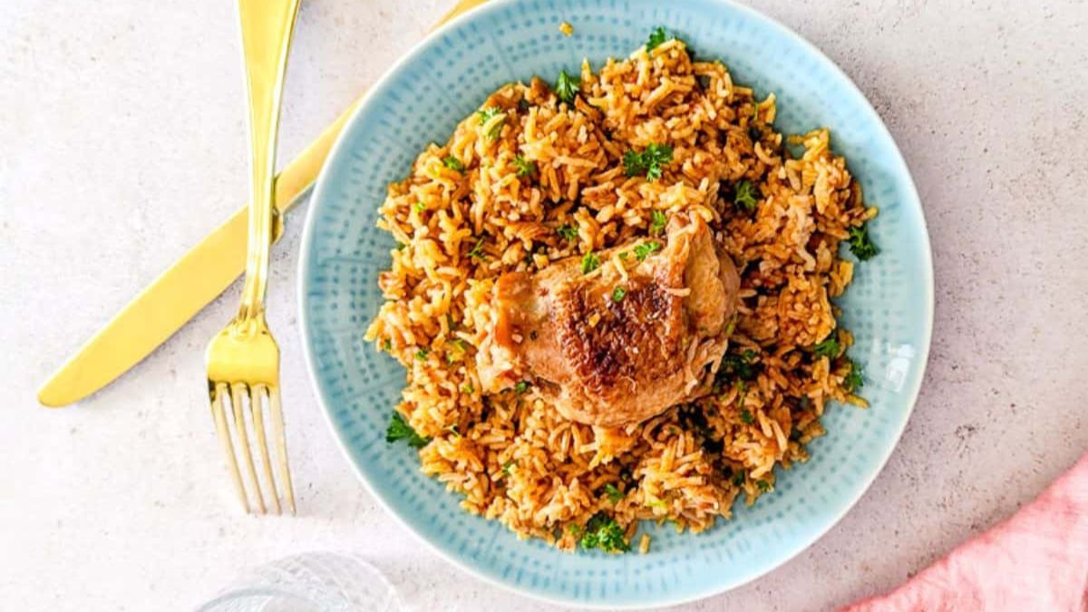 Slow Cooker Mexican Chicken and Rice.