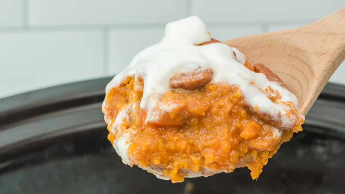 Slow Cooker Sweet Potato Casserole.