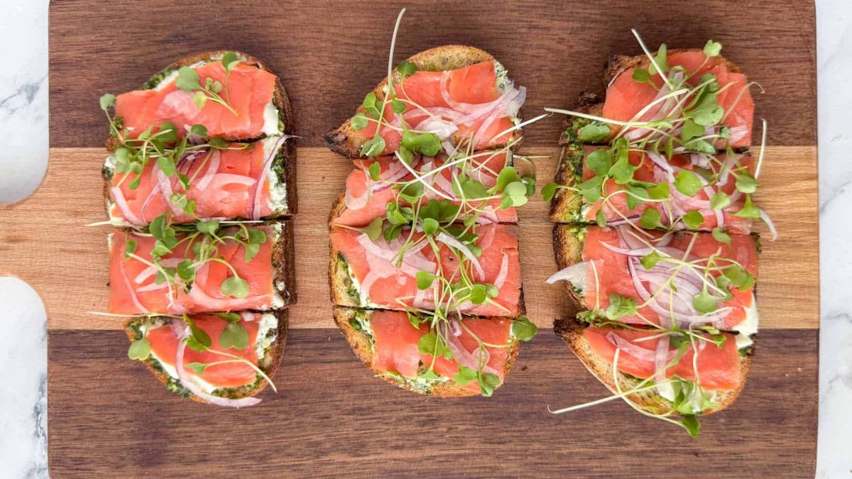 Smoked Salmon Bruschetta.