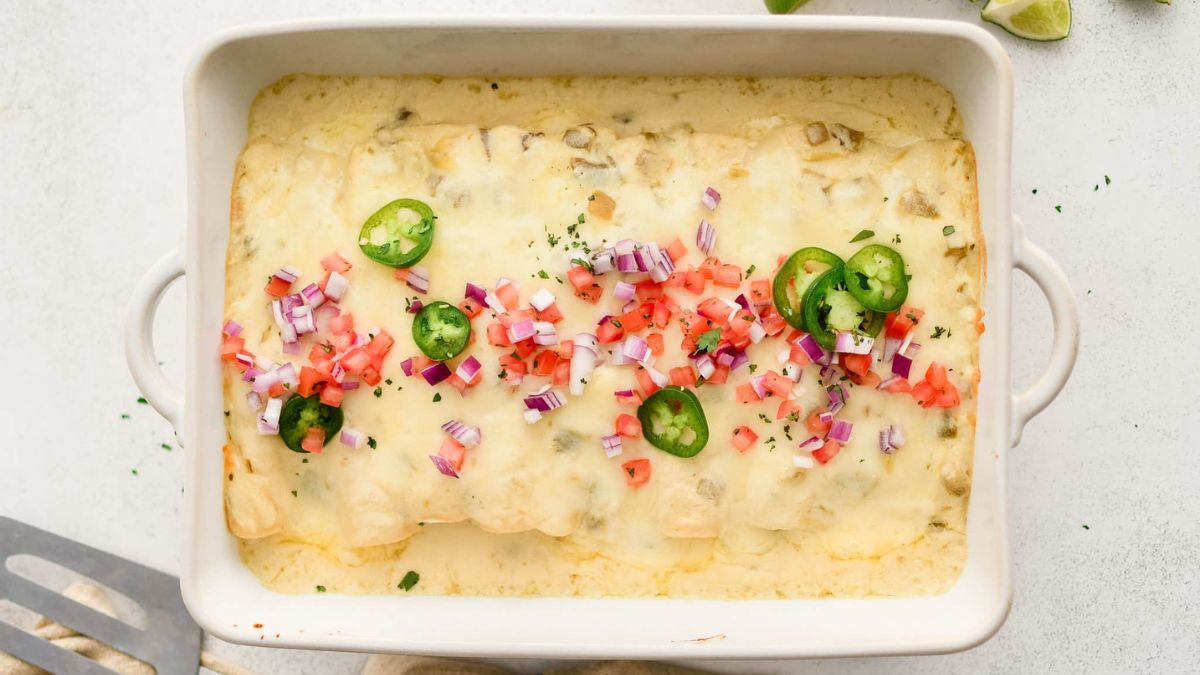 Sour Cream Chicken Enchiladas.