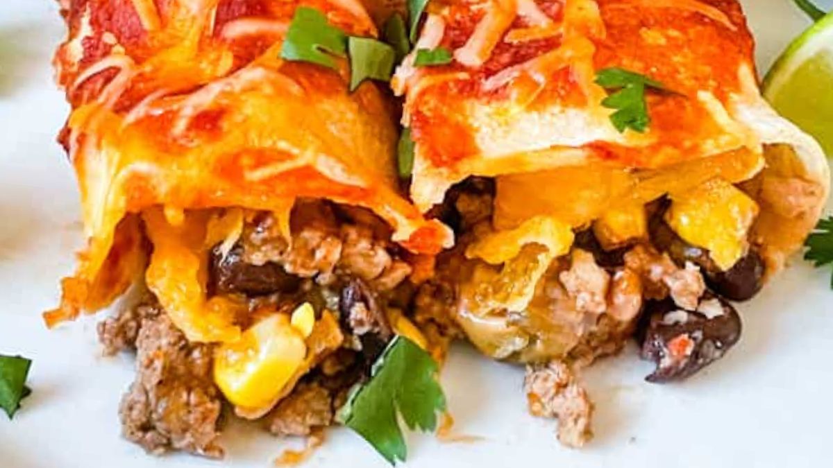 Southwest Ground Turkey Enchiladas.