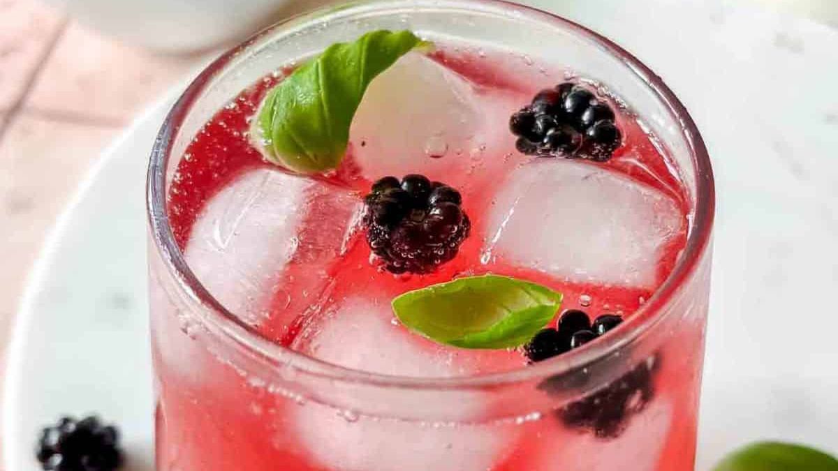 Sparkling Blackberry Mocktail.