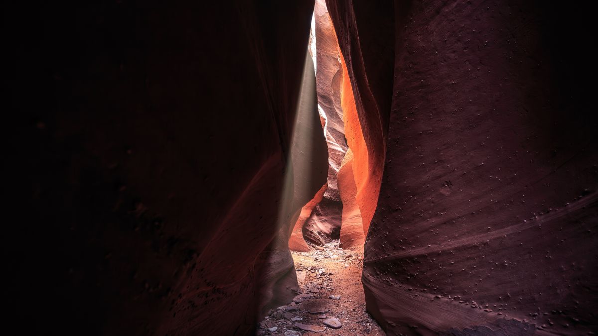 Spooky Slot Canyon, Hole in a Rock Road, Grand Staircase National Monument, Utah.